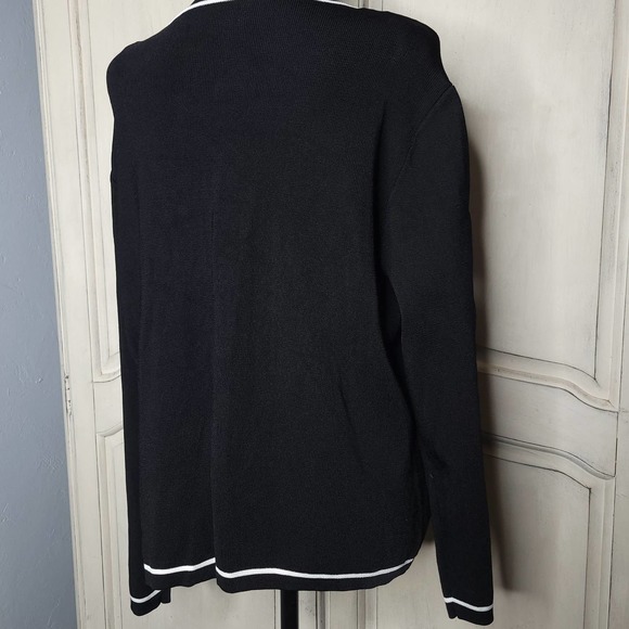 Jones New York Knit Collection Smooth Heavyweight Contrast Trim Cardigan✨️XL - Picture 11 of 12